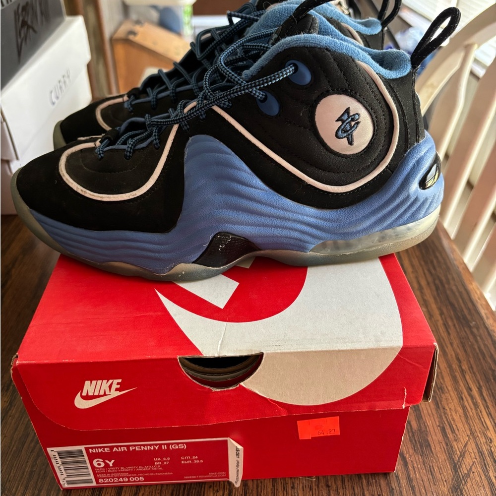 Nike Air Penny II Kids Sneakers - Black and Blue